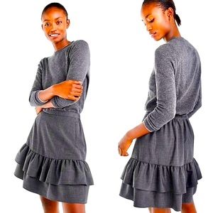 J Crew Wool and Flannel Ruffled Skirt Size 00